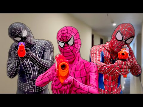 SUPERHERO's Story | RESCUE PINK From BAD HERO ?? ( Mansion Battle ) By Follow Me