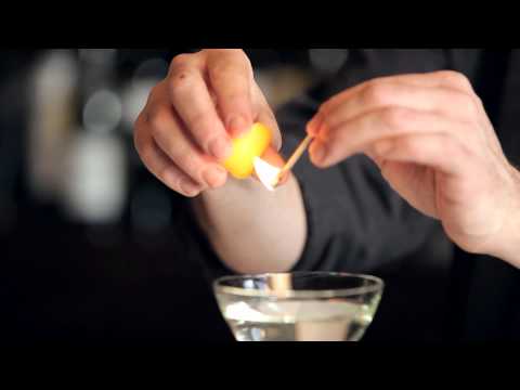 How to Flame an Orange Peel - DrinkSkool Bar Techniques