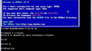 Installing Turbo C on windows 7-64 bit(Using DOSBOX)