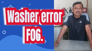 washing machine error F06/whirlpool washer error F06.