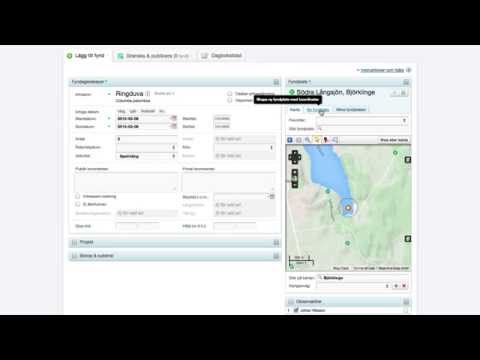 Kom igång att rapportera i Artportalen