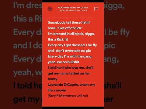 RICK OWENS - Ufo361, lucidbeatz, Ken Carson (Lyrics)
