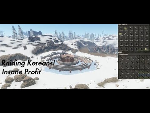 RUST - Dumping 2 boxes of rockets into Koreans - INSANE PROFIT