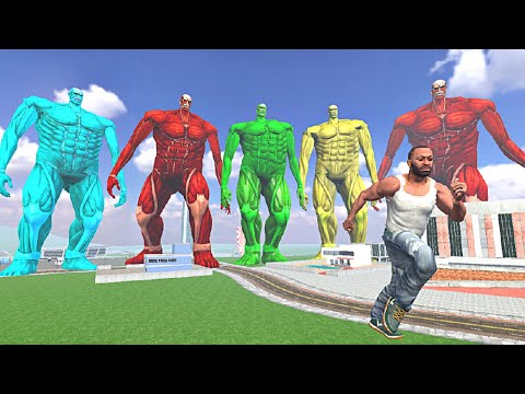 Franklin Vs Colourful Colossal Titan - INDIAN BIKES DRIVING 3D