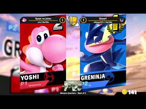 Spam no Jutsu (Gunner/Yoshi) vs Skwerl (Greninja) - Smash Knights Spring '22 #5 W Top 16 Qualifier