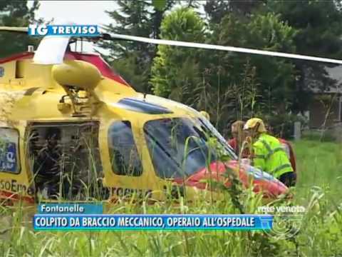 TG TREVISO (01/12/2016) - COLPITO DA BRACCIO MECCANICO, OPERAIO ALL’OSPEDALE