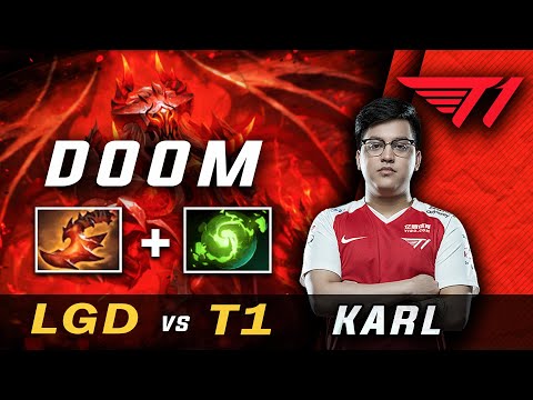 PSG. LGD vs T1 Ti10 - T1. Karl DOOM Gameplay