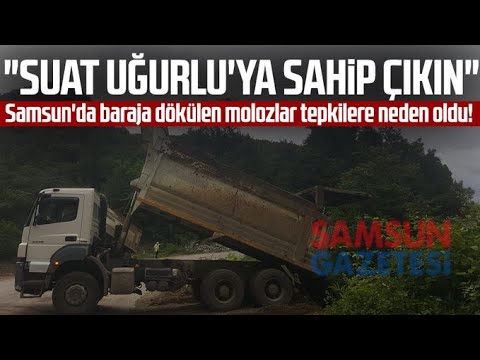 Samsun'da baraja dökülen molozlar tepkilere neden oldu!  "Suat Uğurlu'ya sahip çıkın"