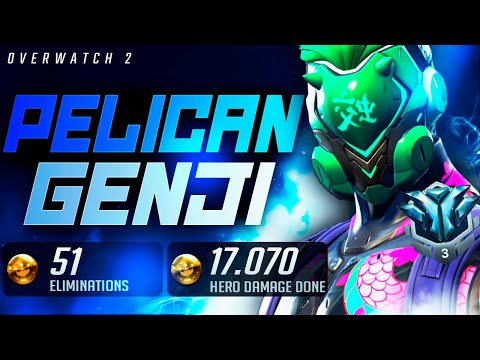 PELICAN SOJOURN AND GENJI - 51 ELIMS! [ OVERWATCH 2 GAMEPLAY ]