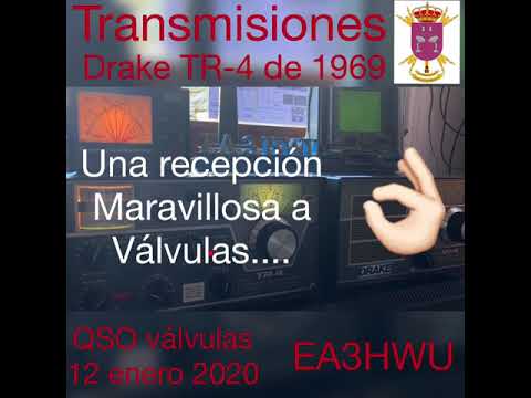 Drake TR-4 1969 tube radio QSO EA3HWU