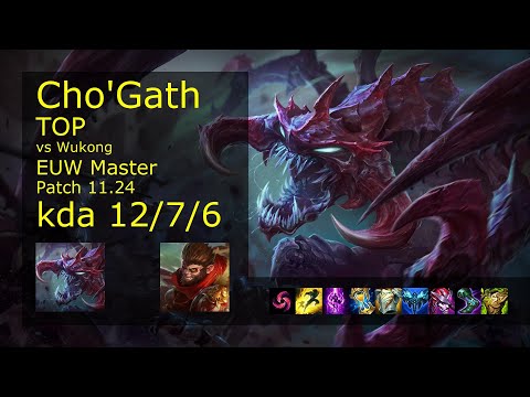 Rank 1 EUW Cho'Gath: Top vs Wukong
