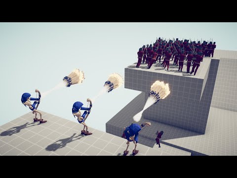 3x GOD SKELETON ARCHERS vs 100x UNITS Totally Accurate Battle Simulator TABS