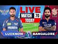 LIVE IPL 2025 LSG Vs RCB Live Cricket Match Score Commentary Lucknow Vs Bengaluru Live Match