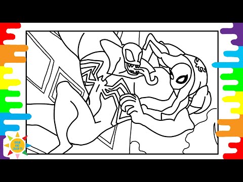 Different Colors Spider-man vs Venom Coloring | Spider-man Coloring | Deaf Kev - Invincible Part II