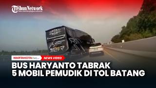 Download lagu Bus Haryanto Tabrak 5 Mobil Pemudik di Tol Batang, 1 Orang Terluka mp3