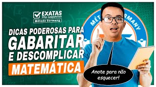 DICAS PODEROSAS PARA GABARITAR E DESCOMPLICAR MATEMÁTICA
