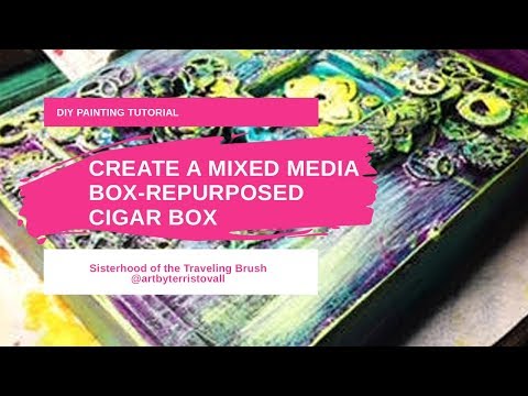 Create a Mixed Media Box - Repurposed Cigar Box