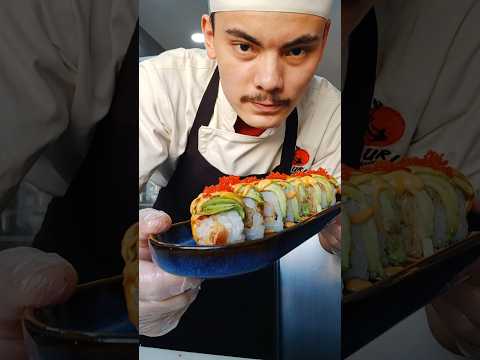 Dragon sushi roll recipe | Dragon sushi recipe | #dragon sushi roll | dragon roll recipe #shorts