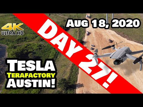 Tesla Gigafactory Austin 4K 8/18/20 - Tesla Terafactory Austin Texas - HUGE Progress & Time-Lapse!