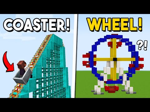 Minecraft: 20+ Amusement / Theme Park Build Hacks!