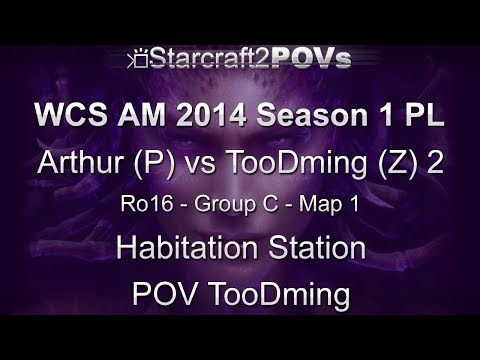 SC2 HotS - WCS AM 2014 S1 PL - Arthur vs TooDming 2 - Ro16 Group C - Map 1 - Hab Station - TooDming