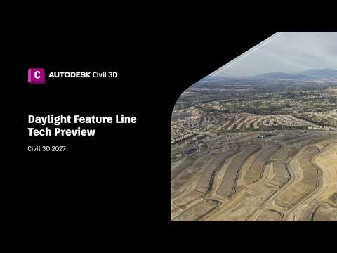 Tính năng Daylight Feature Line trong Autodesk Civil 3D 2027