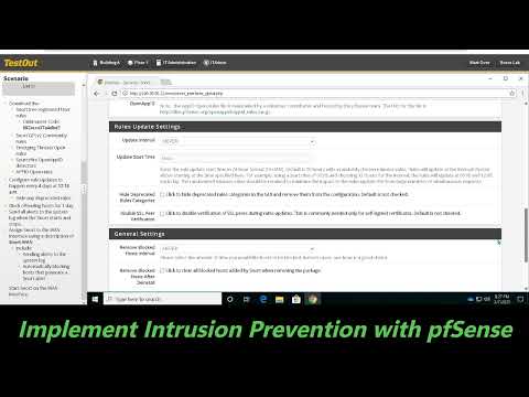 6.1.12 Implement Intrusion Prevention with pfSense (TestOut Lab), only for learning purpose.