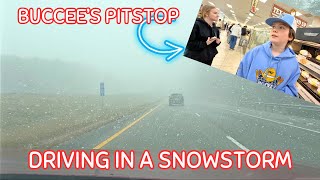 SCARY SNOWY LONG DRIVE HOME | BUCCEE'S PITSTOP | Family 5 Vlogs