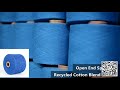 Blue Yarn Recycled Yarn Open End Spinning Regenerated Cotton Polyester Blended Yarn