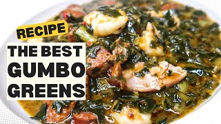 Soul Food Style Gumbo Greens - The BEST Gumbo Collard Greens - I Heart Recipes