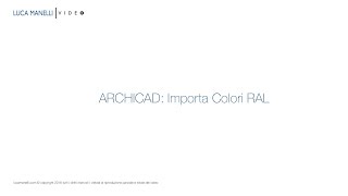 ARCHICAD Importa colori RAL