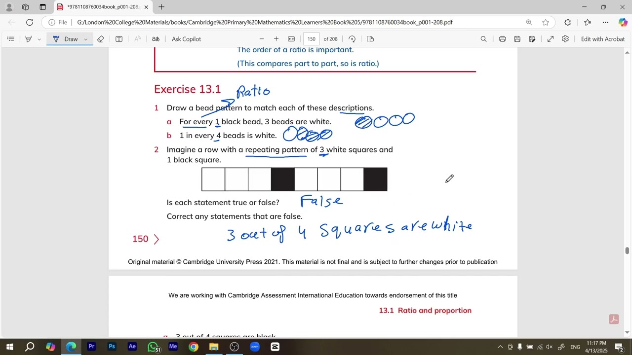 Ratio and Proportion - Cambridge Primary Mathematics Learner's Book 5 | شرح