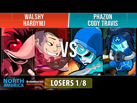 Walshy & hardymj VS Phazon & Cody Travis - Losers 1/8 - NA- Brawlhalla SteelSeries Invitational 2022
