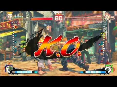 SSF4 Rank Match  ACE E I RI N (GU)  vs  gTEAM0111 (RY)