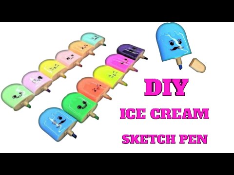 🍧DIY ICECREAM SKETCH PEN/ HOW TO MAKE  ICECREAM SKETCH PEN🍧