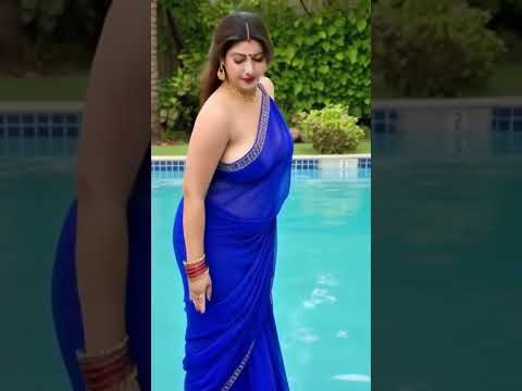 🔥 Beautiful Saree Queen – Beauty You youtube Can’t Handle 😍💙  #sonarikabhadoria #shortvideo #shorts