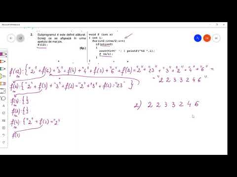 C++  Funcții recursive - Bac 2017