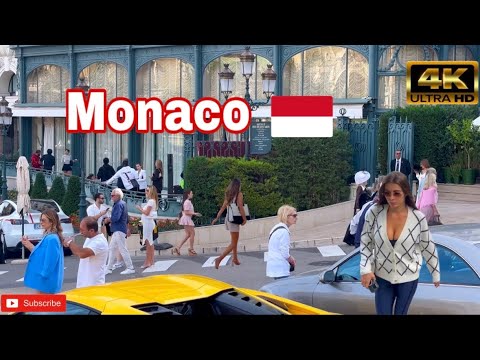 MONTE CARLO, Monaco 4K Day Walk Tour with Captions [4K/60fps]