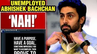 Abhishek Bachchan's EPIC REACTION On Being Called UNEMPLOYED