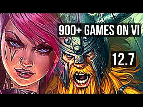 VI vs OLAF (JNG) | Rank 3 Vi, 3.0M mastery, 5/2/15, 900+ games | EUW Master | 12.7