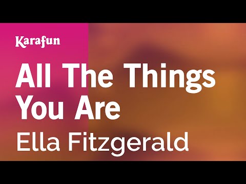 All The Things You Are - Ella Fitzgerald | Karaoke Version | KaraFun