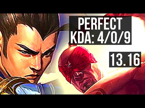 XIN ZHAO vs LEE SIN (JNG) | 4/0/9, 66% winrate, Rank 12 Xin | EUW Grandmaster | 13.16