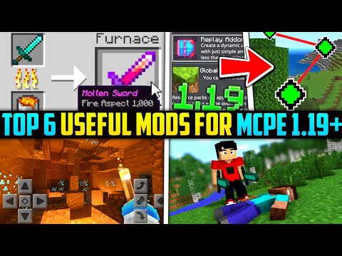 Top 6 Useful Mods For Mcpe 1.19+ | Best Survival mods