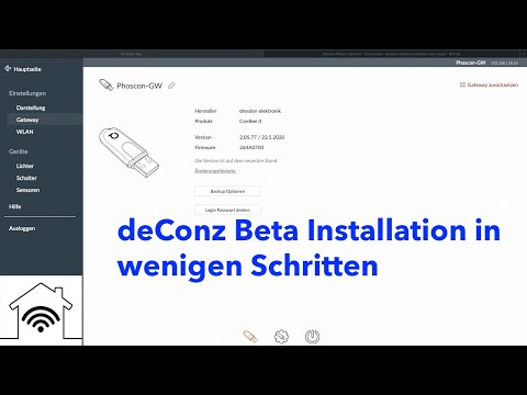 Conbee Phoscon und deConz Beta auf Raspberry Pi installieren
