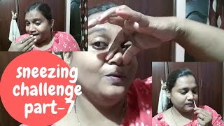 SNEEZING CHALLENGE PART-7😱//NOSE BLOWING CHALLE