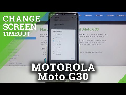 How to Set Up Screen Sleep Time in Motorola Moto G30 - Change Screen Timeout