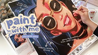 paint with me, cozy painting session w/craft-ease ⛧°