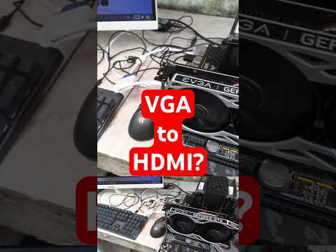 How to Connect VGA MONITOR to HDMI GRAPHICS CARD? #evga #vga #hdmi