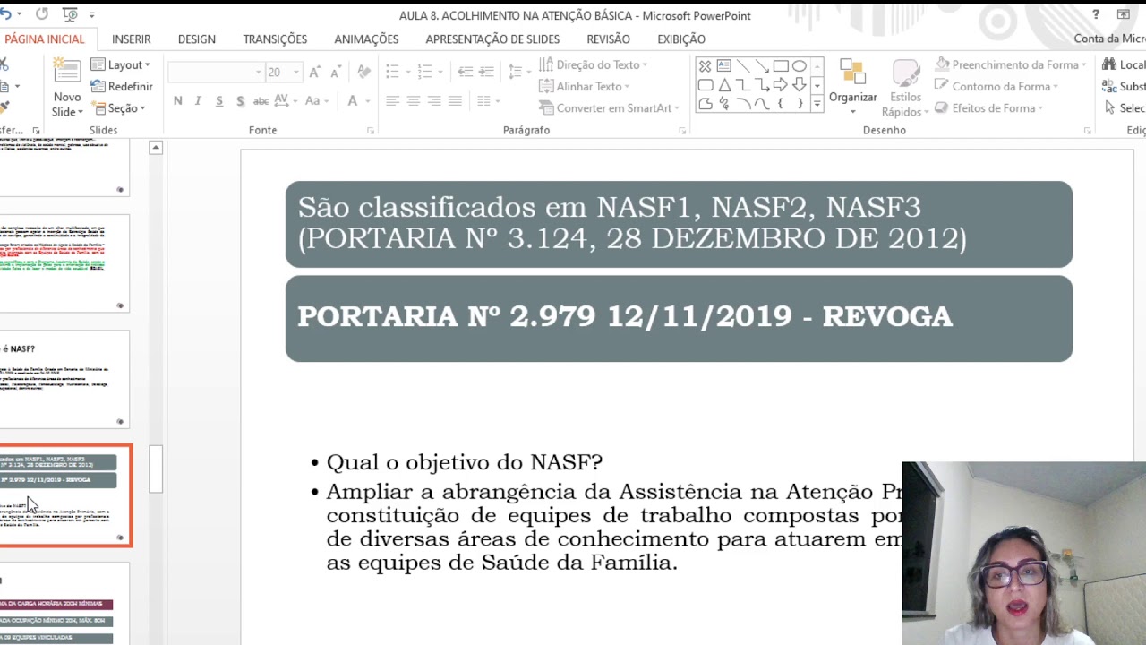 AULA 9. NASF - AB, APOIO MATRICIAL, EQUIPE MULTIPROFISSIONAL