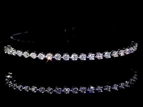 14K WHITE GOLD 6.00CT TDW DIAMOND TENNIS BRACELET Ref. 330-1237